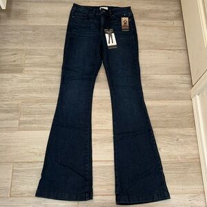 Dark blue high rise flare Sofia Vergara jeans
